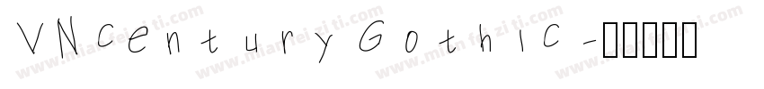 VNcentury Gothic字体转换